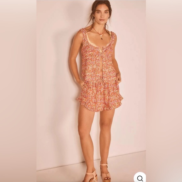 Free People Ellia Printed Floral Smocked Set, Various Sizes NWT - Picture 3 of 8